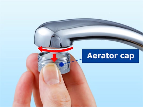 Remove the faucet aerator.