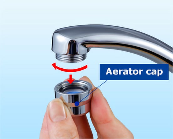 Remove the faucet aerator.