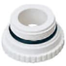 Exterior thread aerated faucet adapter (white)