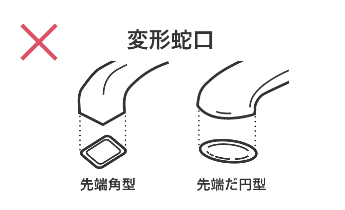 変形蛇口