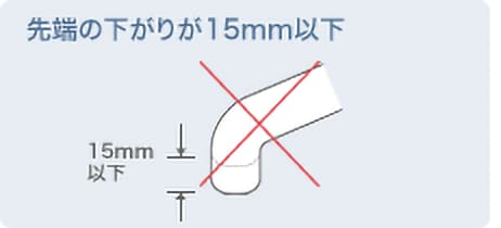 取付け不可能な蛇口