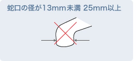 取付け不可能な蛇口